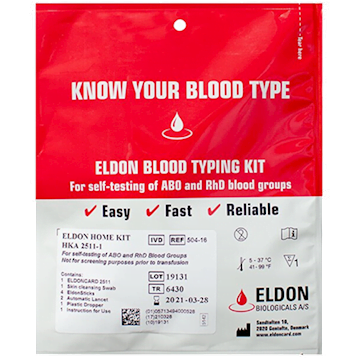 Eldon Blood Typing Kit 1 kit