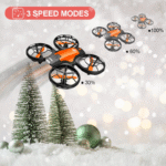 4DRC V8c Drone with 720P HD Camera for Adults and Children FPV Real-Time Video, 2 Modular Batteries and Storage Bag, Orange - Image 2