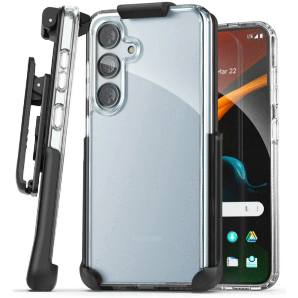 Encased Holster Combo Designed for Samsung Galaxy S24 Plus Case with Belt Clip Phone Holder for Samsung S24+ (Clear)