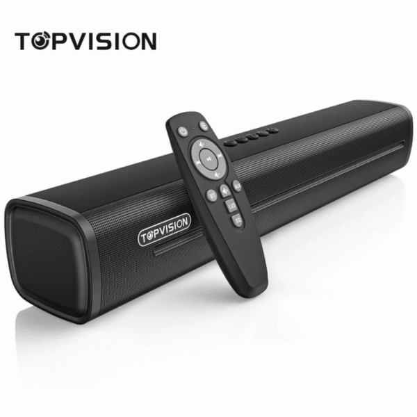 TOPVISION 2.1 Ch Sound Bar for TV, Bluetooth 5.4 Soundbar with Subwoofer for TV/PC/Projectors, Home Theater System with HDMI/Optical/Aux