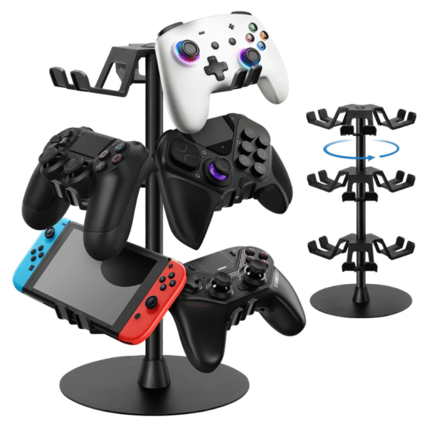 Livhil Rotatable Controller Stand, High Stability Headset and Controller Stand for Desk, Universal Game Controller Stand for All Gamepads(3 Tiers)
